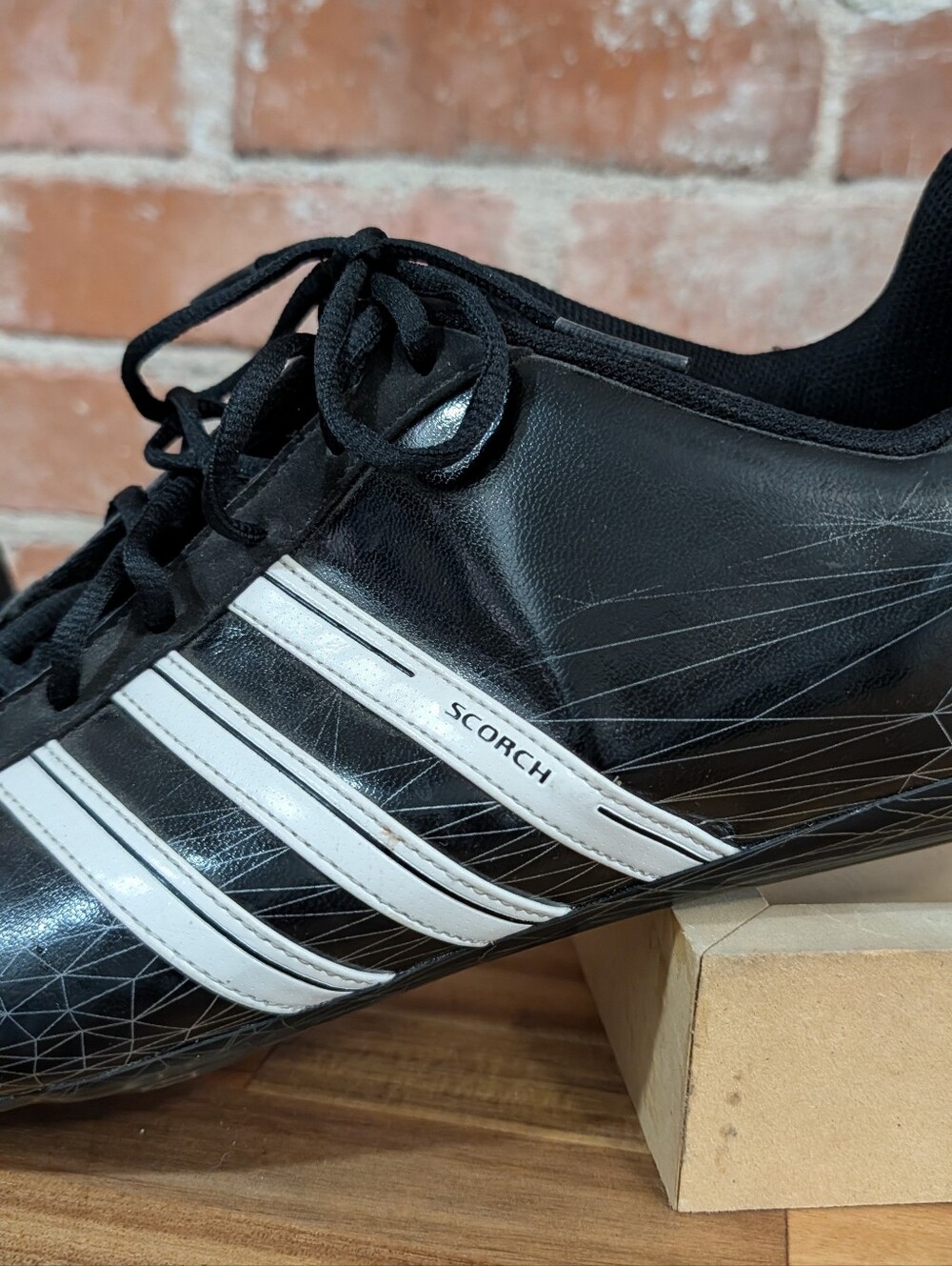 Adidas 043606 Scorch 7 D Low Men's Football Cleats Black Running Men's Size 16